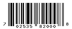 UPC barcode number 702535820008