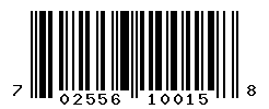 UPC barcode number 702556100158