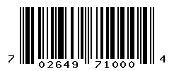 UPC barcode number 702649710004