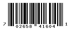 UPC barcode number 702658416041