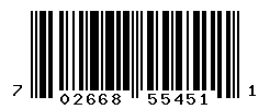 UPC barcode number 702668554511