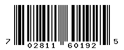UPC barcode number 702811601925