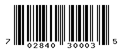 UPC barcode number 702840300035