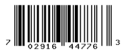 UPC barcode number 702916447763