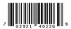 UPC barcode number 702921402269