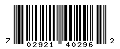 UPC barcode number 702921402962