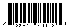UPC barcode 702921431801