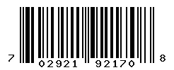 UPC barcode 702921921708