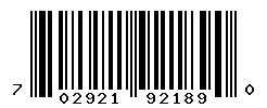 UPC barcode number 702921921890