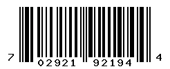 UPC barcode 702921921944