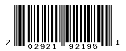 UPC barcode number 702921921951