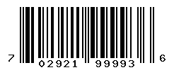 UPC barcode number 702921999936