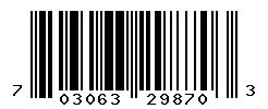 UPC barcode number 703063298703