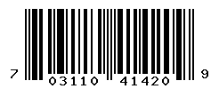 UPC barcode number 703110414209