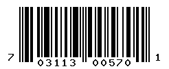UPC barcode number 703113005701