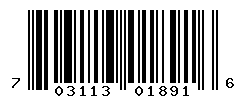 UPC barcode number 703113018916