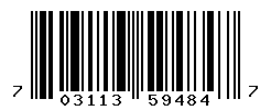 UPC barcode number 703113594847