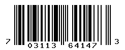 UPC barcode number 703113641473