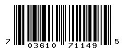 UPC barcode 703610711495