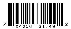 UPC barcode number 704256317492