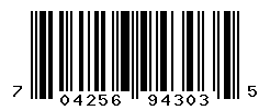 UPC barcode number 704256943035