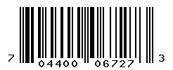 UPC barcode number 704400067273