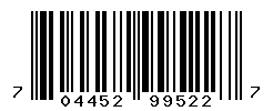 UPC barcode number 704452995227