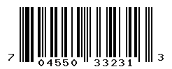 UPC barcode number 704550332313