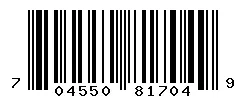UPC barcode 704550817049