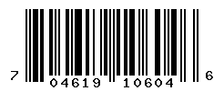 UPC barcode number 704619106046