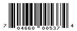 UPC barcode 704660005374