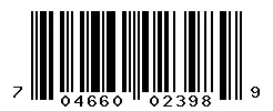 UPC barcode 704660023989