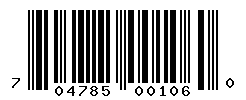 upc 704785001060 barcode image