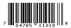 UPC barcode number 704785110168