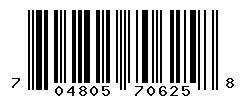 UPC barcode number 704805706258