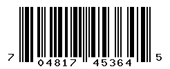 UPC barcode number 704817453645