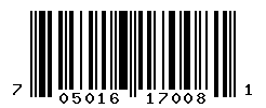 UPC barcode number 705016170081