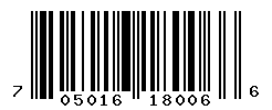 UPC barcode number 705016180066