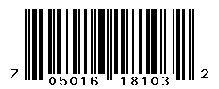 UPC barcode number 705016181032