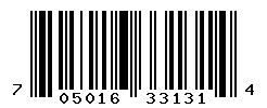 UPC barcode number 705016331314