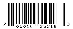 UPC barcode number 705016353163
