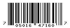 UPC barcode number 705016471607
