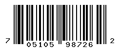 UPC barcode number 705105987262