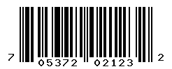 UPC barcode number 705372021232