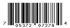 UPC barcode number 705372072784