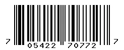 UPC barcode 705422707727