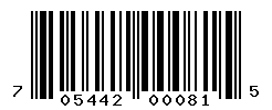 UPC barcode number 705442000815