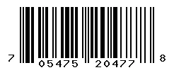 UPC 705475204778 barcode image
