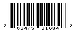 UPC barcode 705475210847