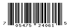 UPC 705475240615 barcode image